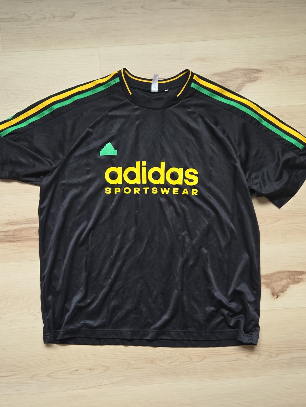 adidad Jersey, Black/Yellow/Green, Size XL